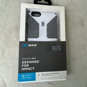 Speck Presidio Grip Case for iPhone 7 Plus & iPhone 8 Plus (5.5") - white black